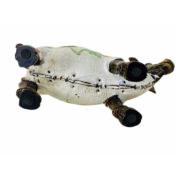 Vintage Farmhouse Dairy Cow Sunflower Cottage Flowers Statue Figurine Farm Decor - Picture 7 of 7